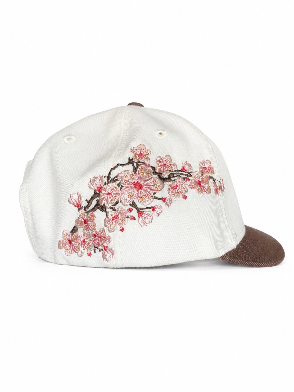 Portland Gear Hawthorne Cherry Blossom Cotton Hat Cream Brown Strapback OS - Picture 2 of 4
